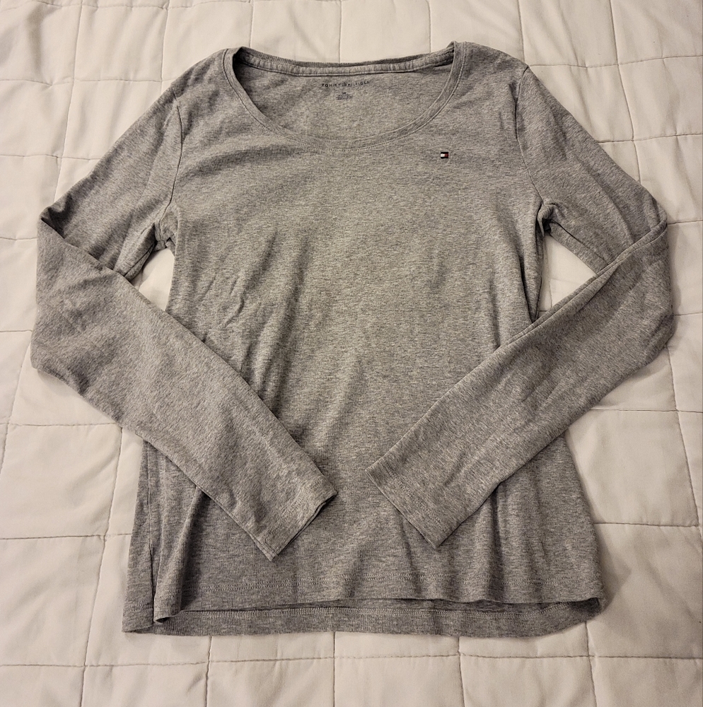 Size S grey long-sleeve shirt from Tommy Hilfiger